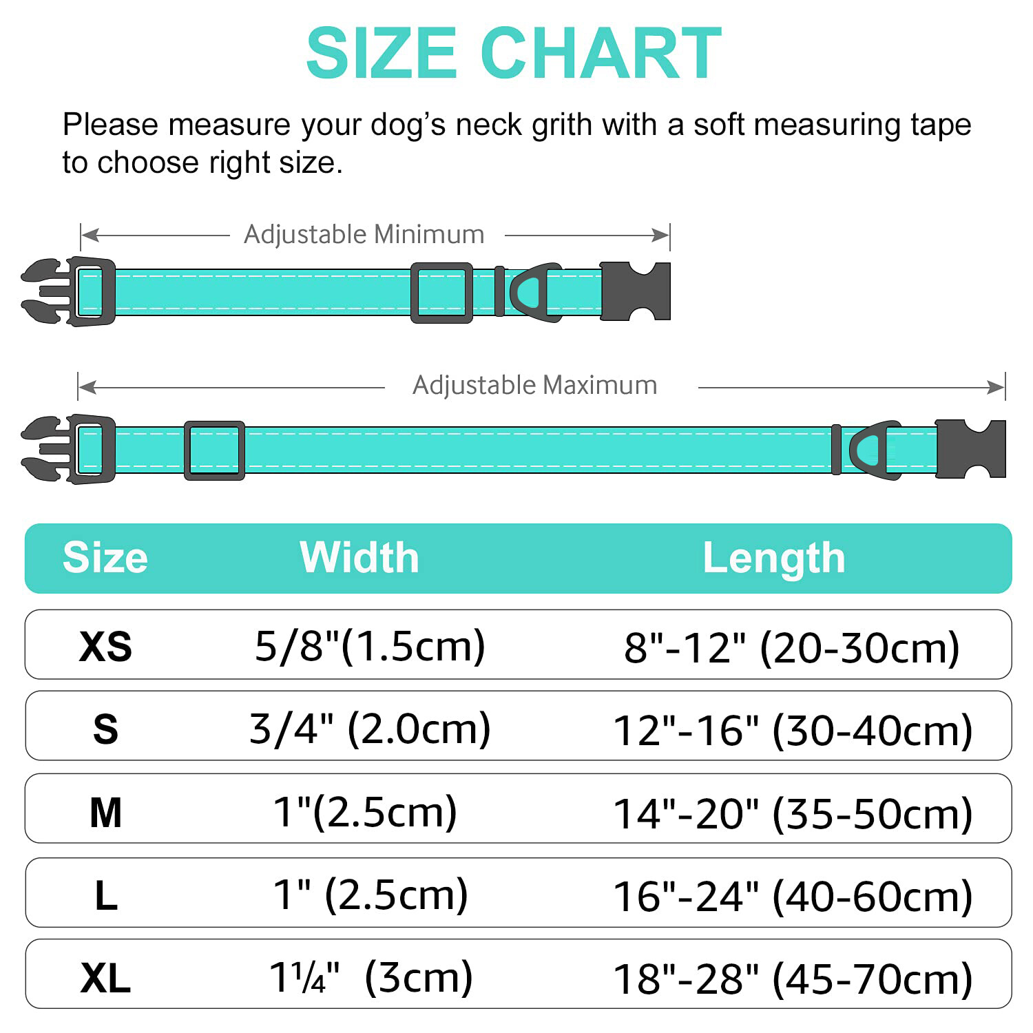 Joytale Reflective Dog Collar, Soft Neoprene Padded Nylon Pet Collar