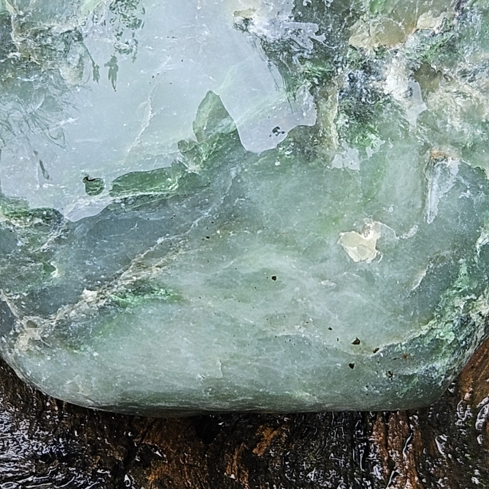 Nephrite Transluscent Jade Rough Jade Cove Willow Creek California 329 Grams