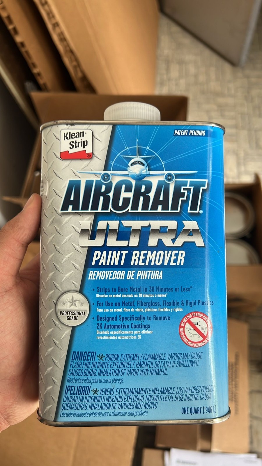 New Aircraft Ultra Paint Remover- Quart, Free shipping