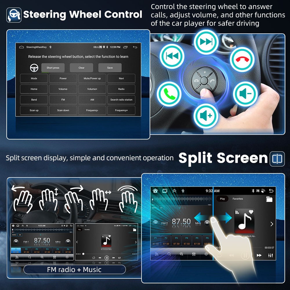 For BMW E90 M3 328i 335i Car Stereo Radio Android 15 Apple Carplay GPS Navi 64G