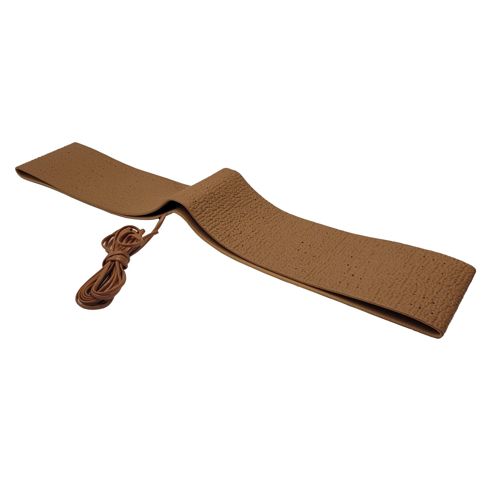 Classic Grip Synthetic Vinyl Old School Wrap Steering Wheel Cover Beige 14-16"