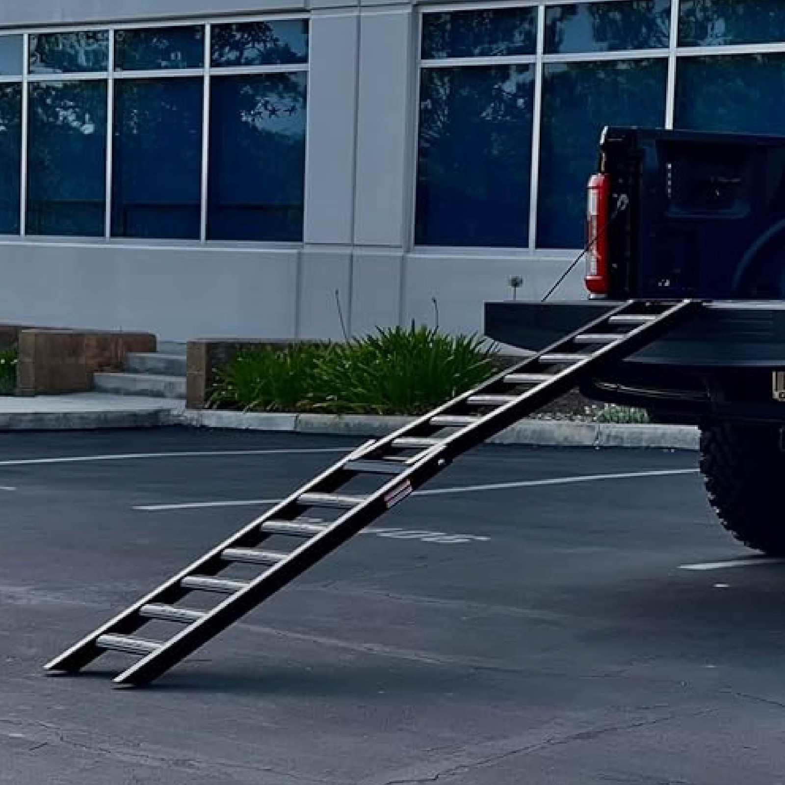 Matrix Concepts A7 Aluminum Ramp - Black/White | 7.5 ft Folding Loading Ramp