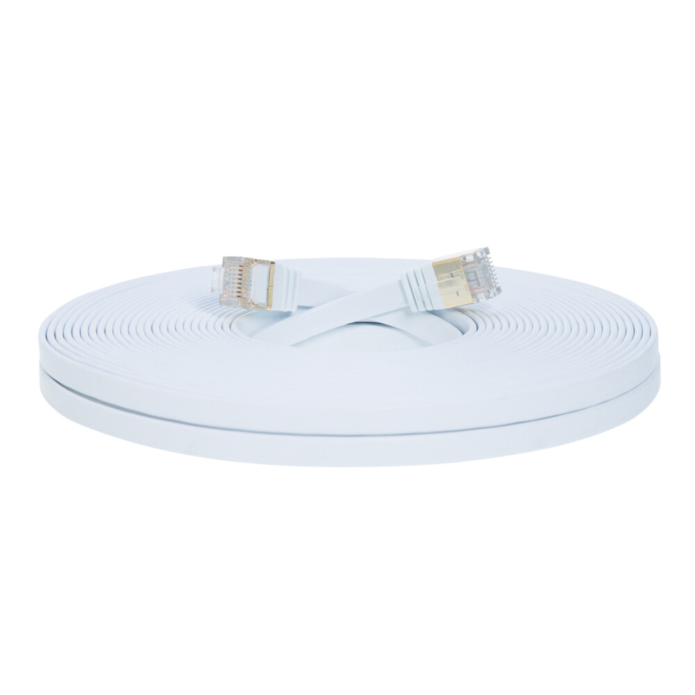 CAT7 Flat U/FTP Ethernet Patch Cable 10Gbps LAN Network Cord Multipack LOT