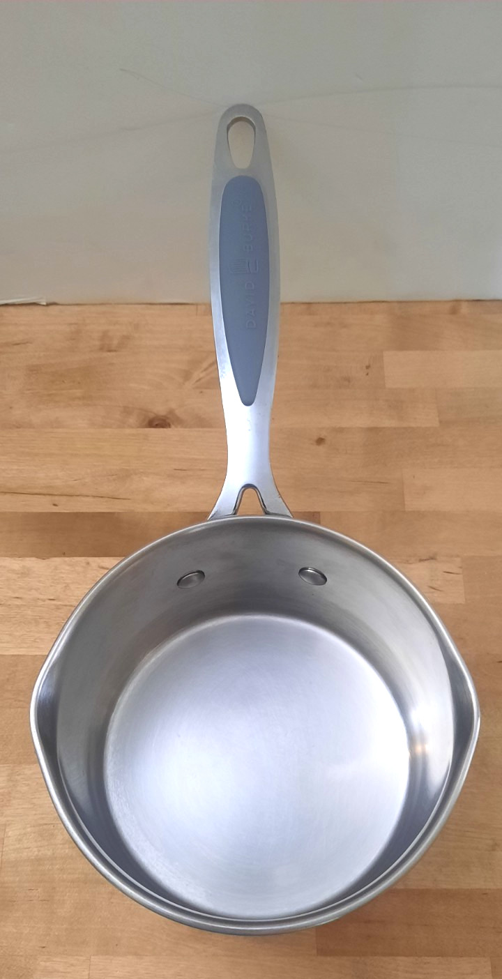 David Burke Gourmet Pro Stainless Saucepan 1.25 Qt w/Pour Spouts & Lid