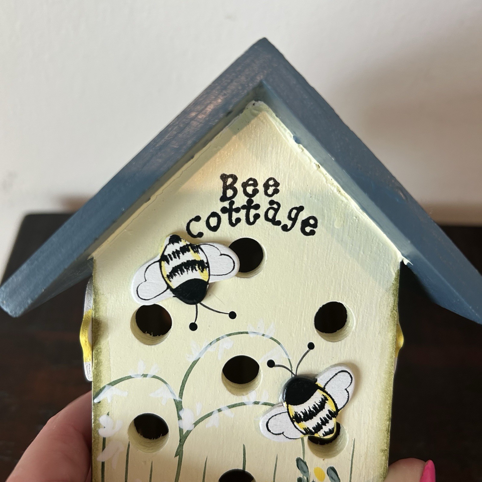 Vintage Bee Cottage Bird House Honey Bee Herbs 1999 Made In USA 6” Tall