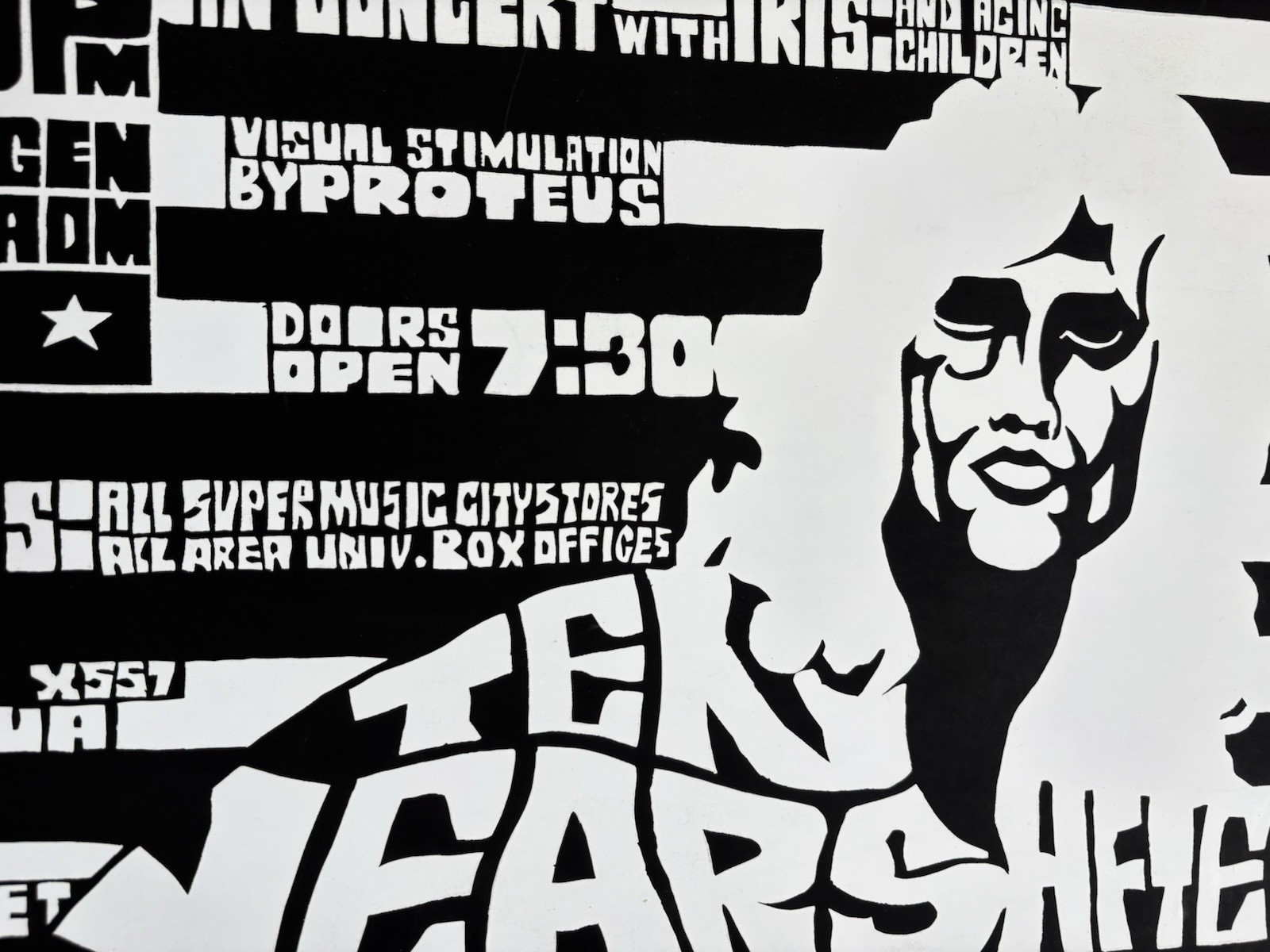 1971 Ten Years After CVA Cardboard Original First Print Concert Poster