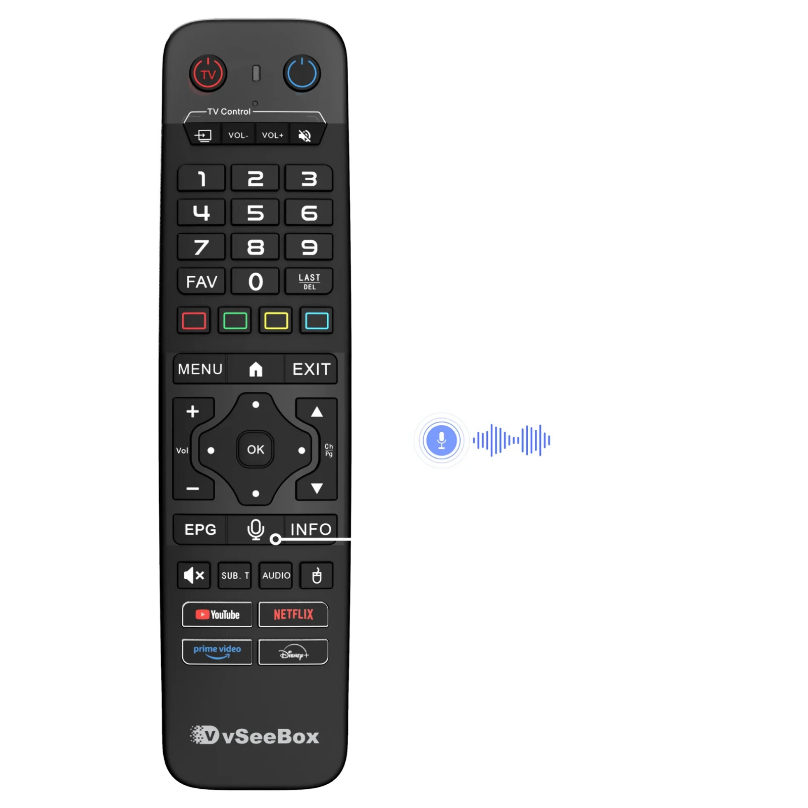vSeeBox OEM V6 Max Bluetooth Remote