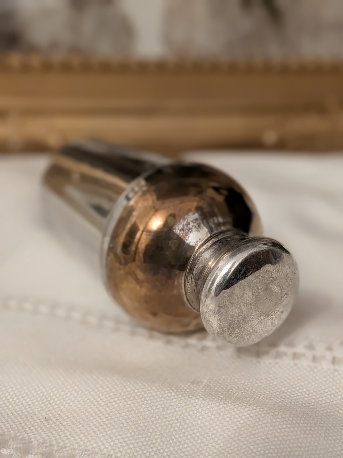 Collectible Napier Silverplate Two Tone Personal 3 Oz Cocktail Shaker circa 1930