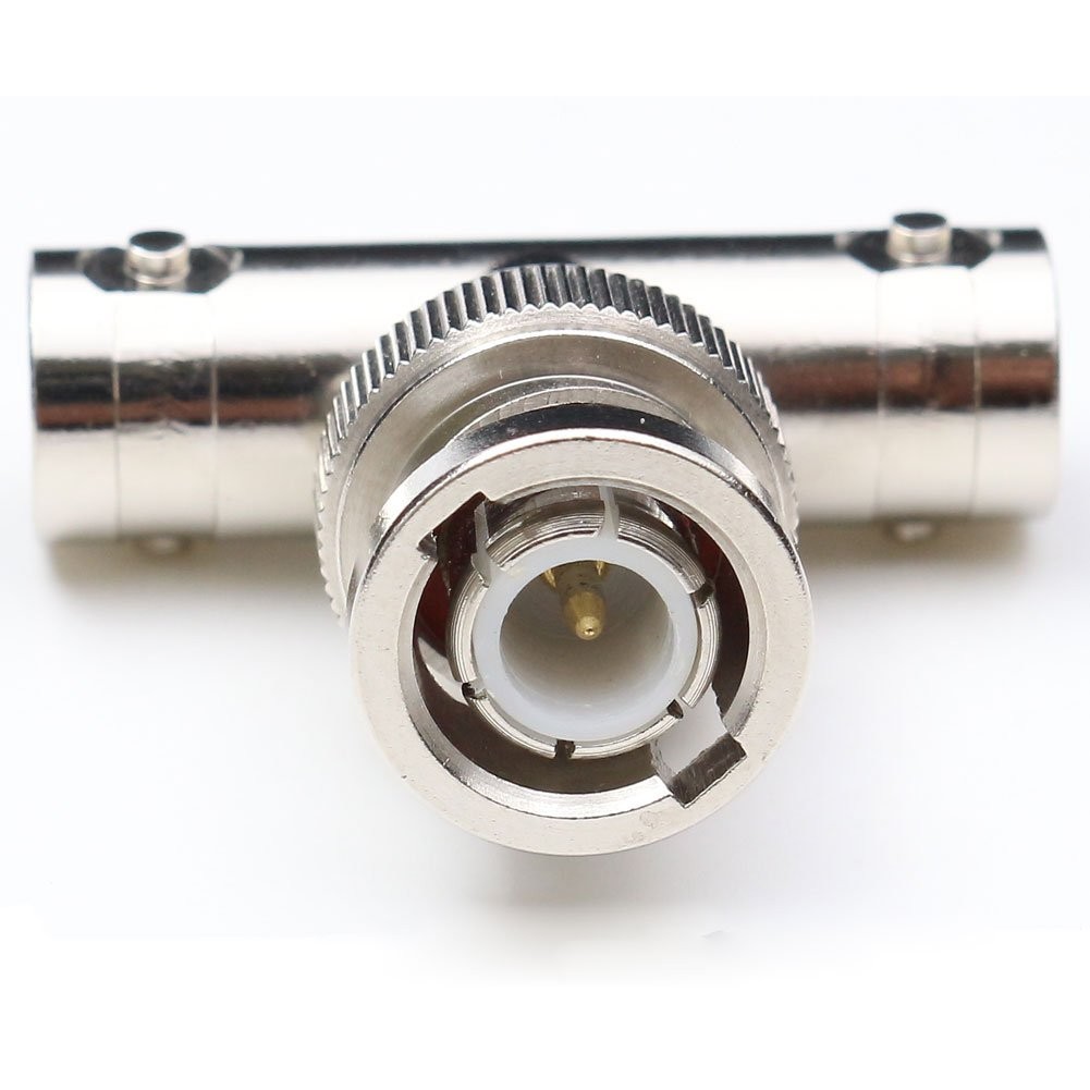 BNC Male to Dual BNC Female Connector Adapter T Shape Splitter Coaxial Cable Lot