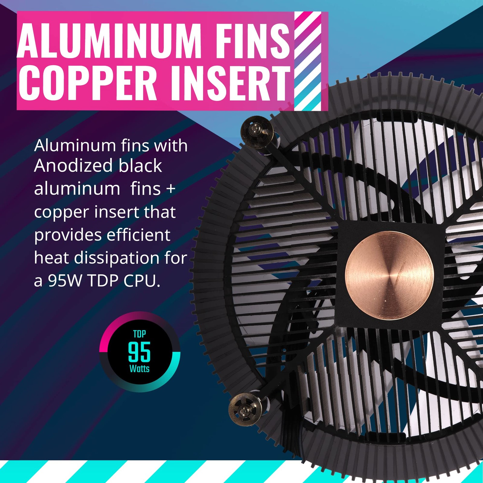 Cooler Master i71C RGB Intel Low-Profile CPU Air Cooler Fan Anodized Aluminum