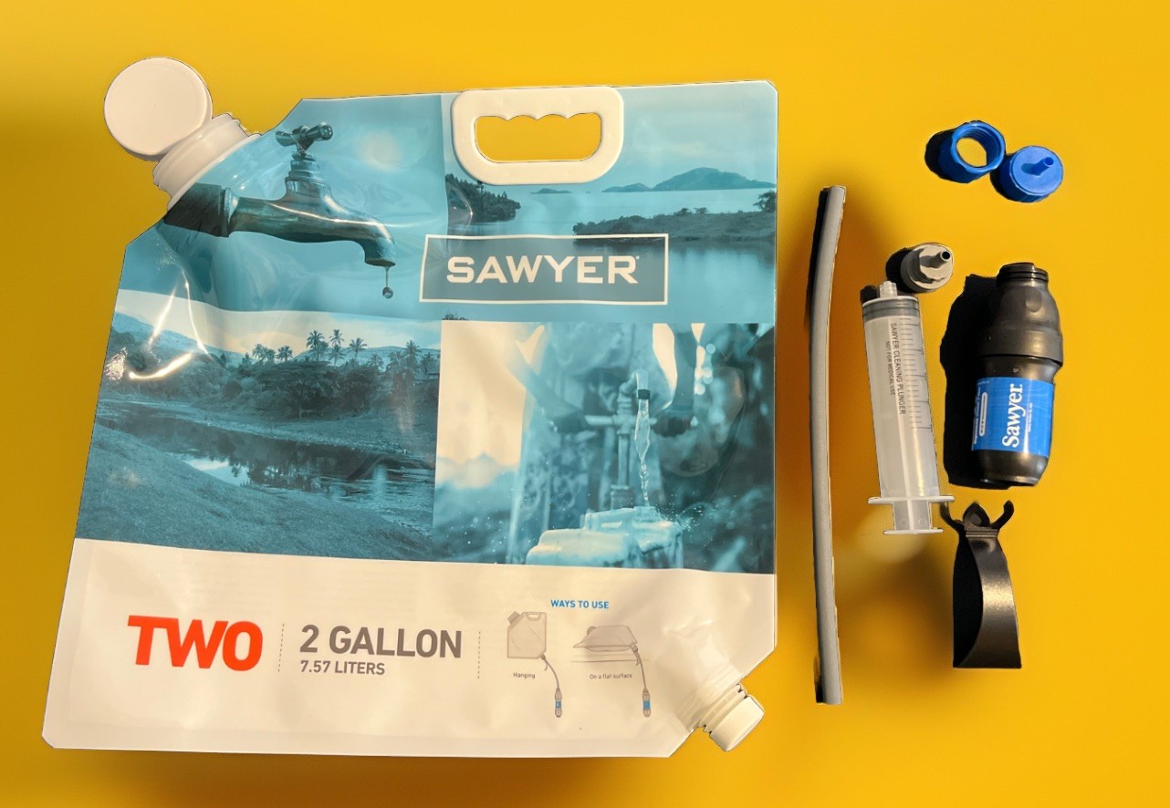 Sawyer 2 Gallon Gravity Feed Water Purification System Outdoor Hiking