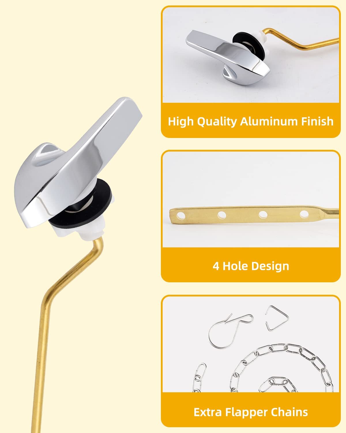 Toilet Tank Flush Lever Handle,Angle Mount Toilet Handle for Kohler K-GP30324-CP