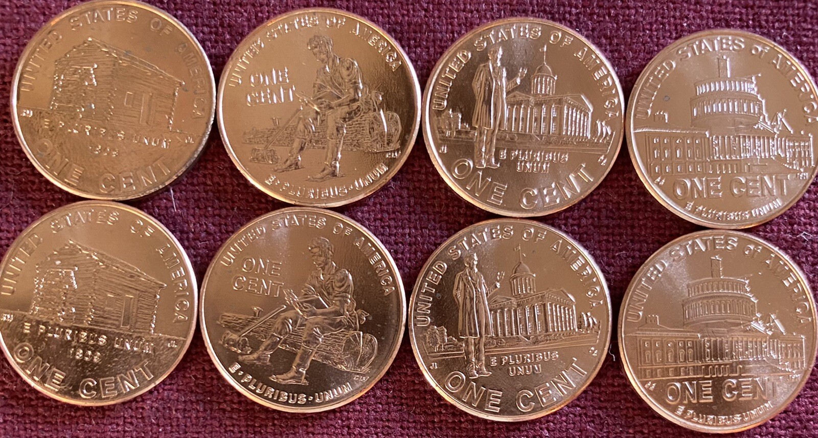Complete Set Lincoln Bicentennial 2009 Cent Pennies from Mint Rolls P & D Mint