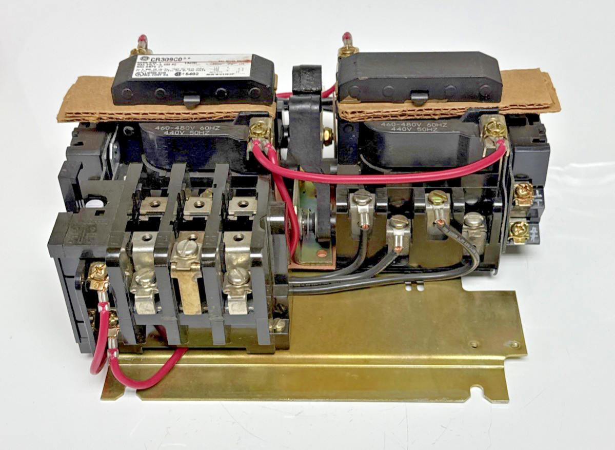 GE CR309C004 NEMA Size 1 Reversing Magnetic Starter 3P 460–480V Coil