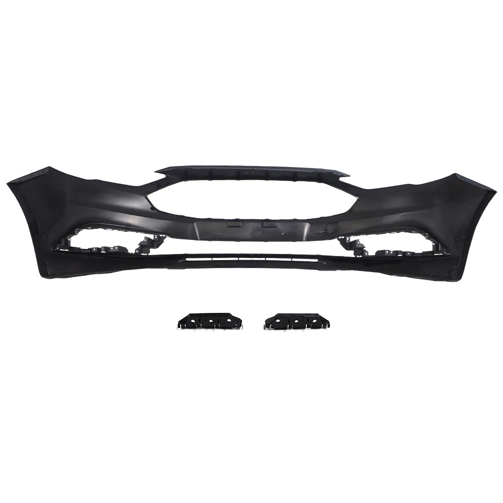 Front Bumper Cover Grille Assembly Kit Set For 2017 2018 Ford Fusion w/Fog Light