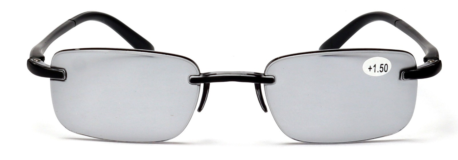 Men Tinted Lightweight Rimless Reading Glasses - UV Protection Sunglasses Reader