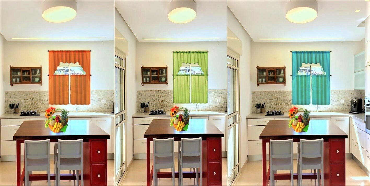 Kitchen Window Curtain panel tier swag & valance set of 3pc sheer rod pocket K66