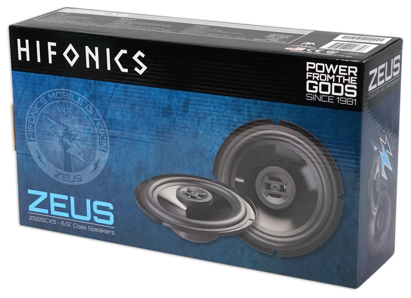 Pair Hifonics ZS65CXS 6.5" 600 Watt Shallow Mount Car Stereo Speakers