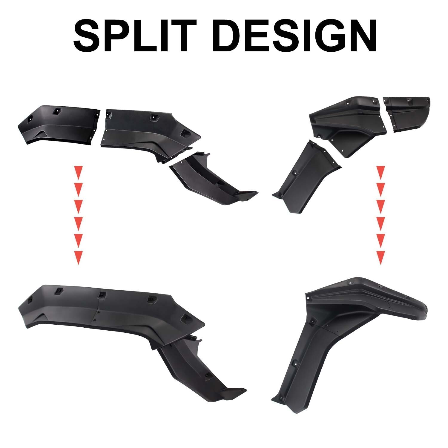 Extended Fender Flares Compatible with Kawasaki KRX 1000 20-23,for 99994-1324