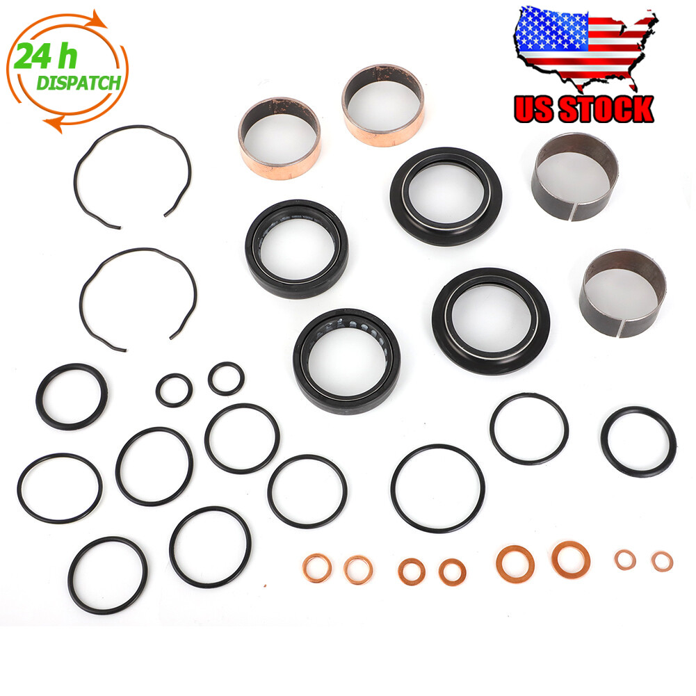 Fork Bushing & Seal Dust Seals Rebuild Kit For Honda VT1300 VT1100 VF750 CBR600
