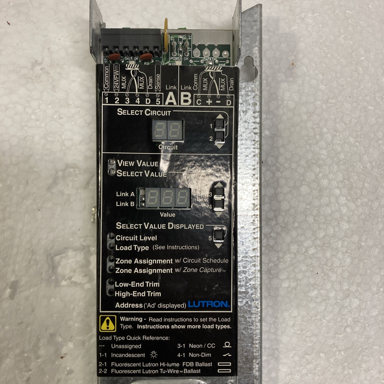 Lutron E033159 GPCS378 SoftSwitch -XP Circuit Selector Kepypad Controller