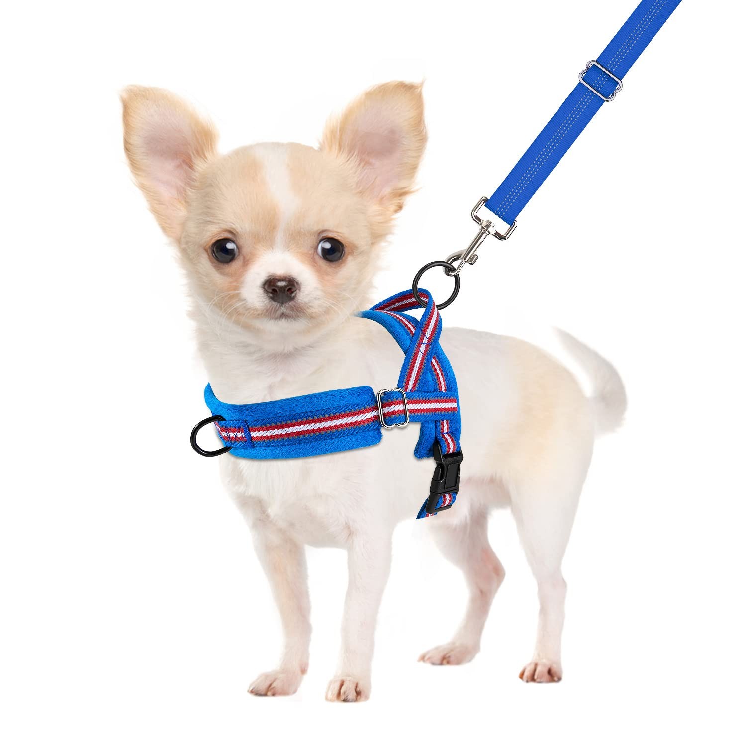 SlowTon No-Pull Adjustable Mesh Dog Harness & Anti-Twist Leash (XS)