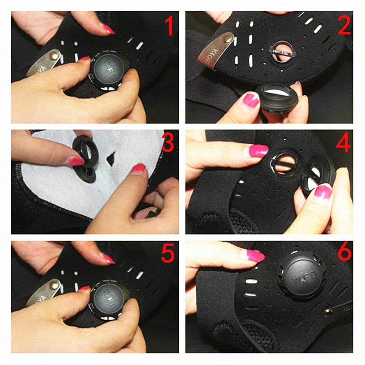 Dust Masks with 5 Carbon Filters for Woodworking Outdoor Anti-Fog Breathable