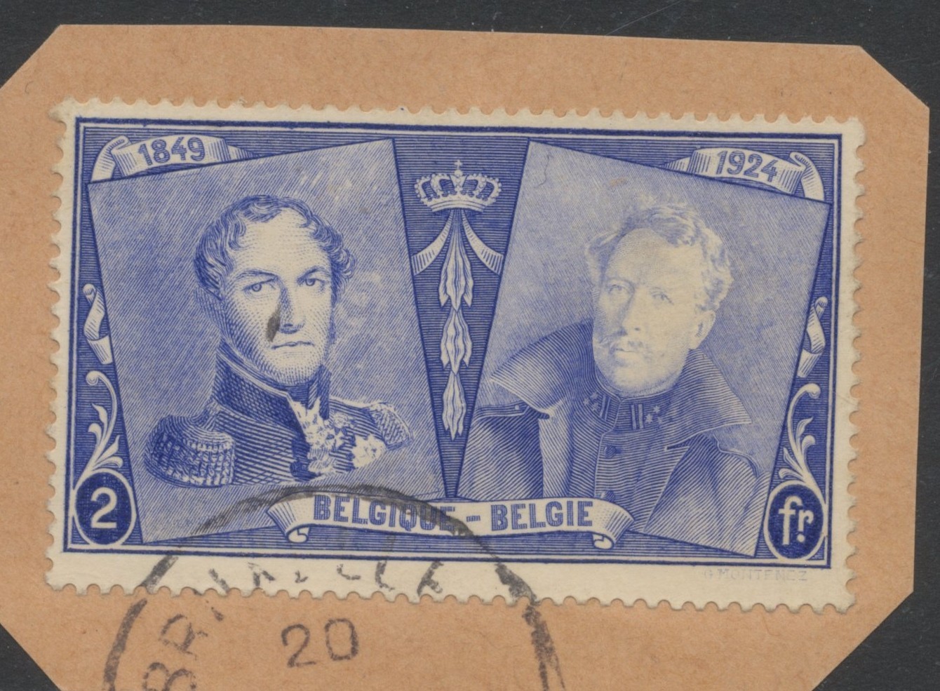 Belgium Stamps 1925 75th Anniv of first Stamp SG410/22 used CV £85.75