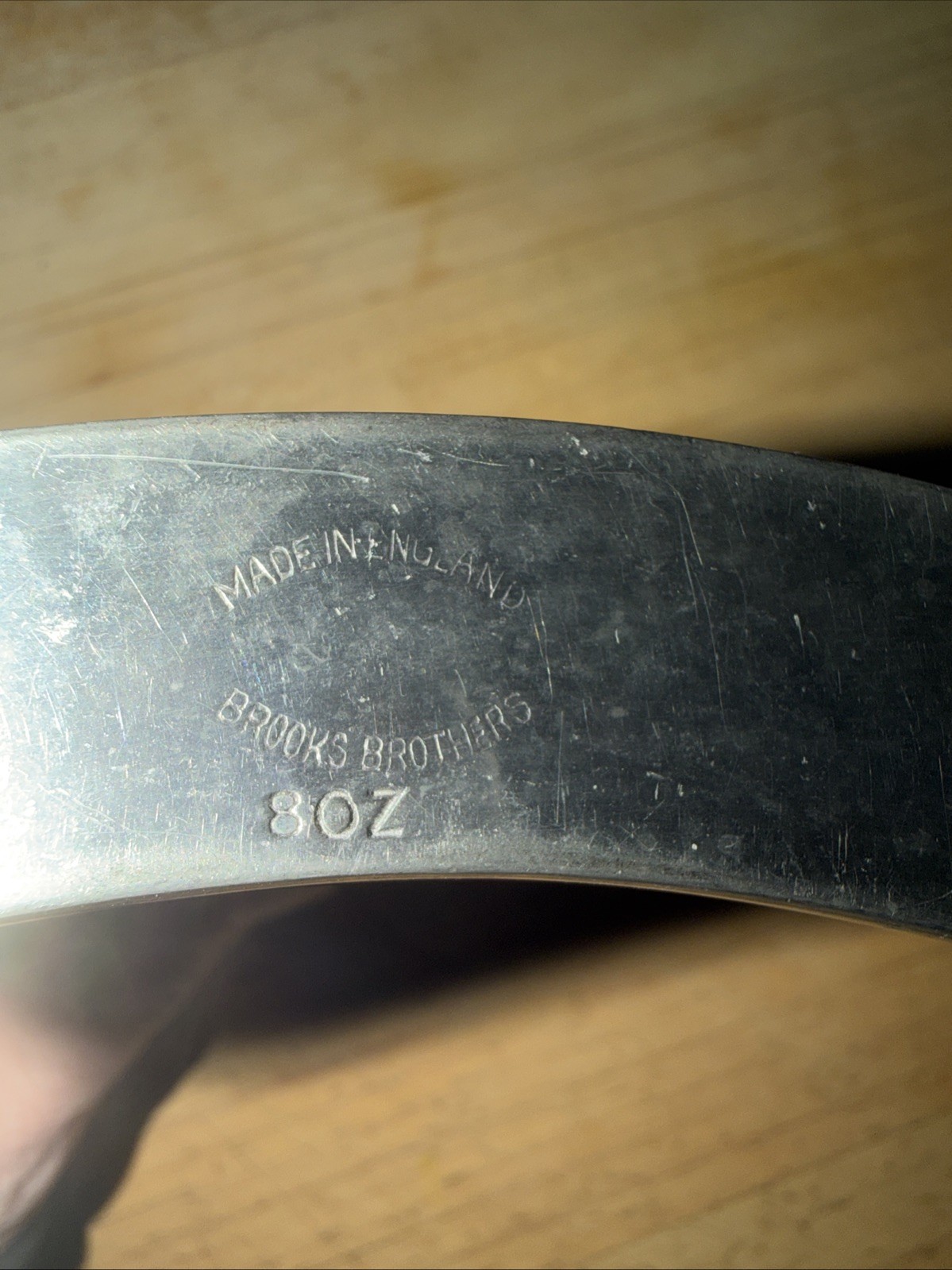 Vintage Brooks Brothers Silver plate 8 Oz Hip Flask, Made In England