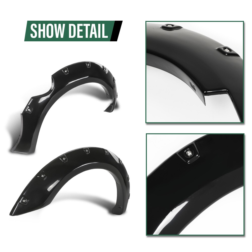 Pocket Rivet Bolt On Fender Flares Fit For 2006-2020 Nissan Frontier 5' Bed