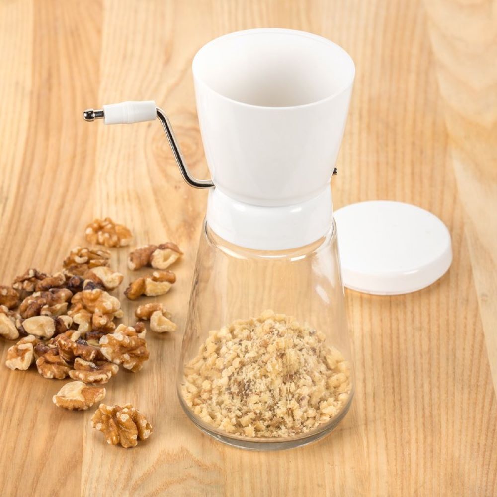 Nut and Chocolate Grinder and Chopper Stainless Steel Blades Glass Jar 1 1/4 Cup