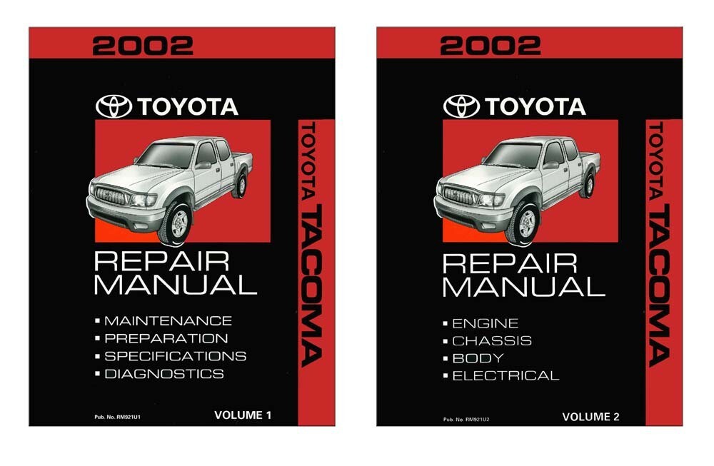 2002 Toyota Tacoma Shop Service Repair Manual Book Engine Drivetrain OEM