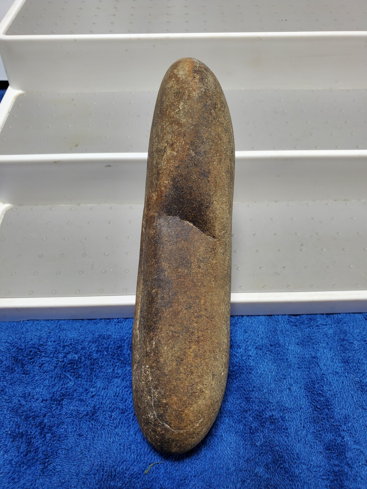 Celt Artifact 7" Indian Hardstone Club Polished Native Stone Tool Pennsylvania?