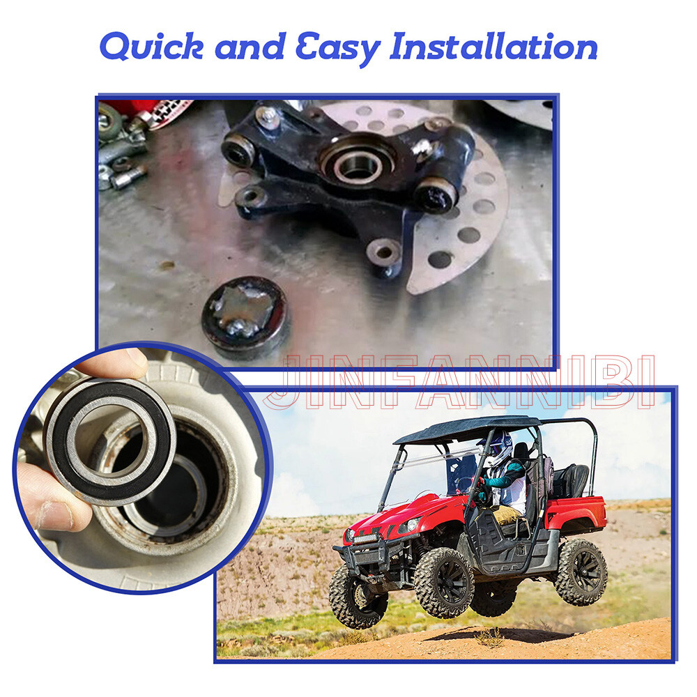 Front Wheel Bearings Seals Kit w/ Washers for Yamaha Kodiak 400 YFM400 1993-2006