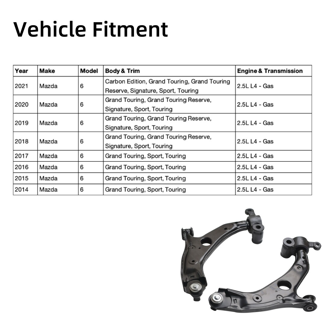 2x Front Lower Control Arm Ball Joint Assembly Fits 2014 2015 2016-2020 Mazda 6