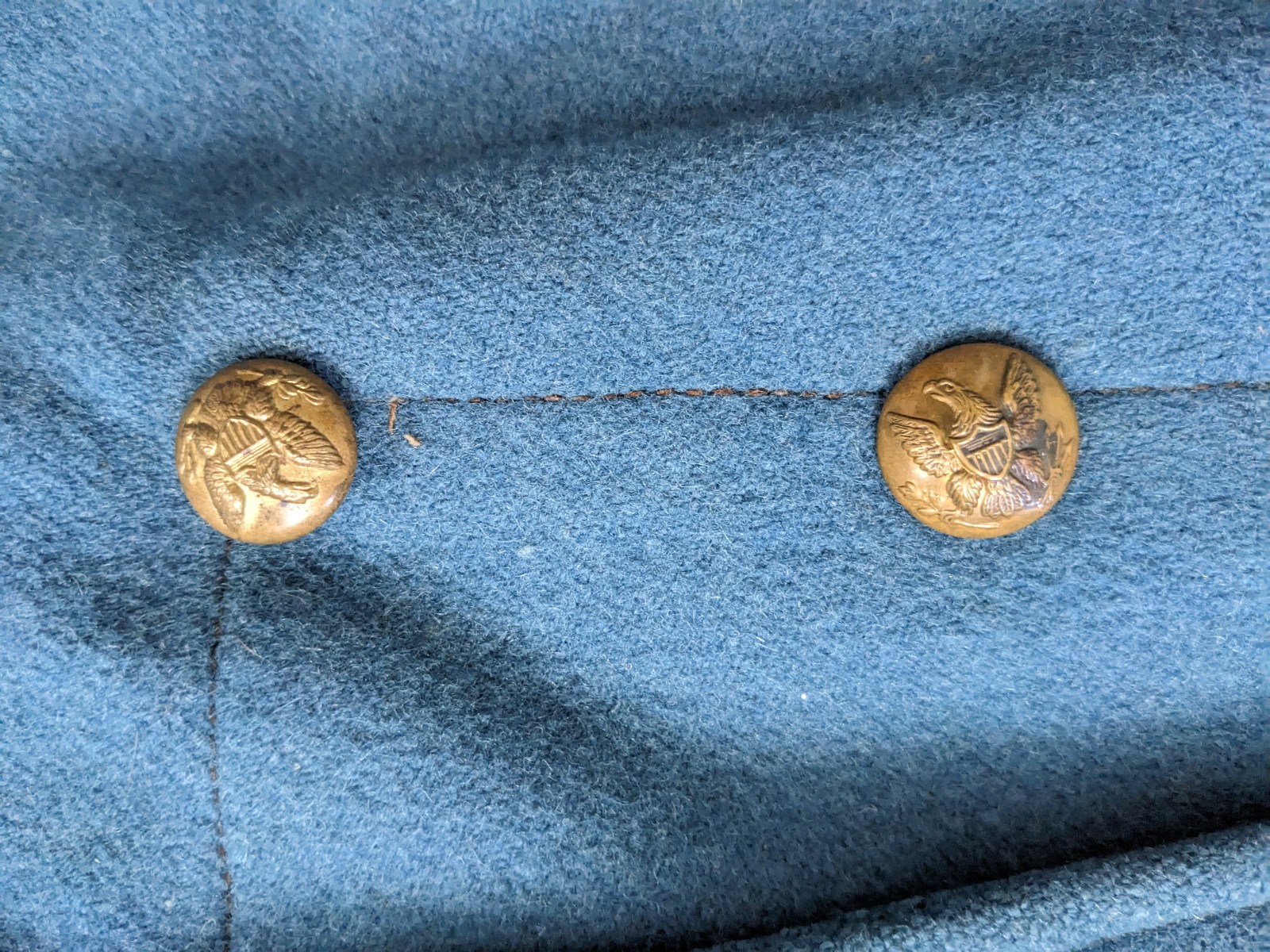 Original Civil War mounted troops overcoat. Solid.