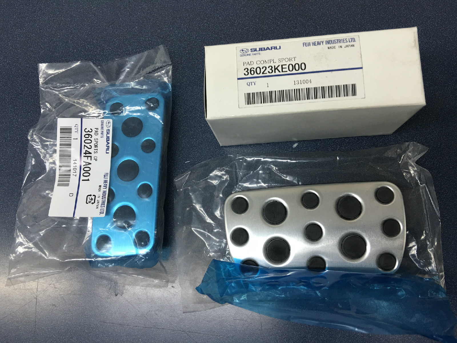 Genuine Subaru Brake & Gas Pedal Aluminum Set Impreza Forester Outback OEM Auto