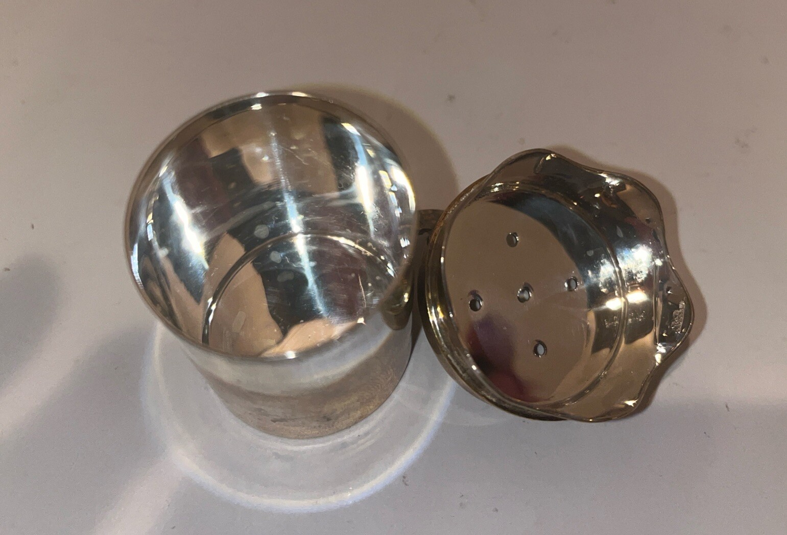 Thistle & Bee Sterling Silver Beehive Salt & Pepper Shakers Rare