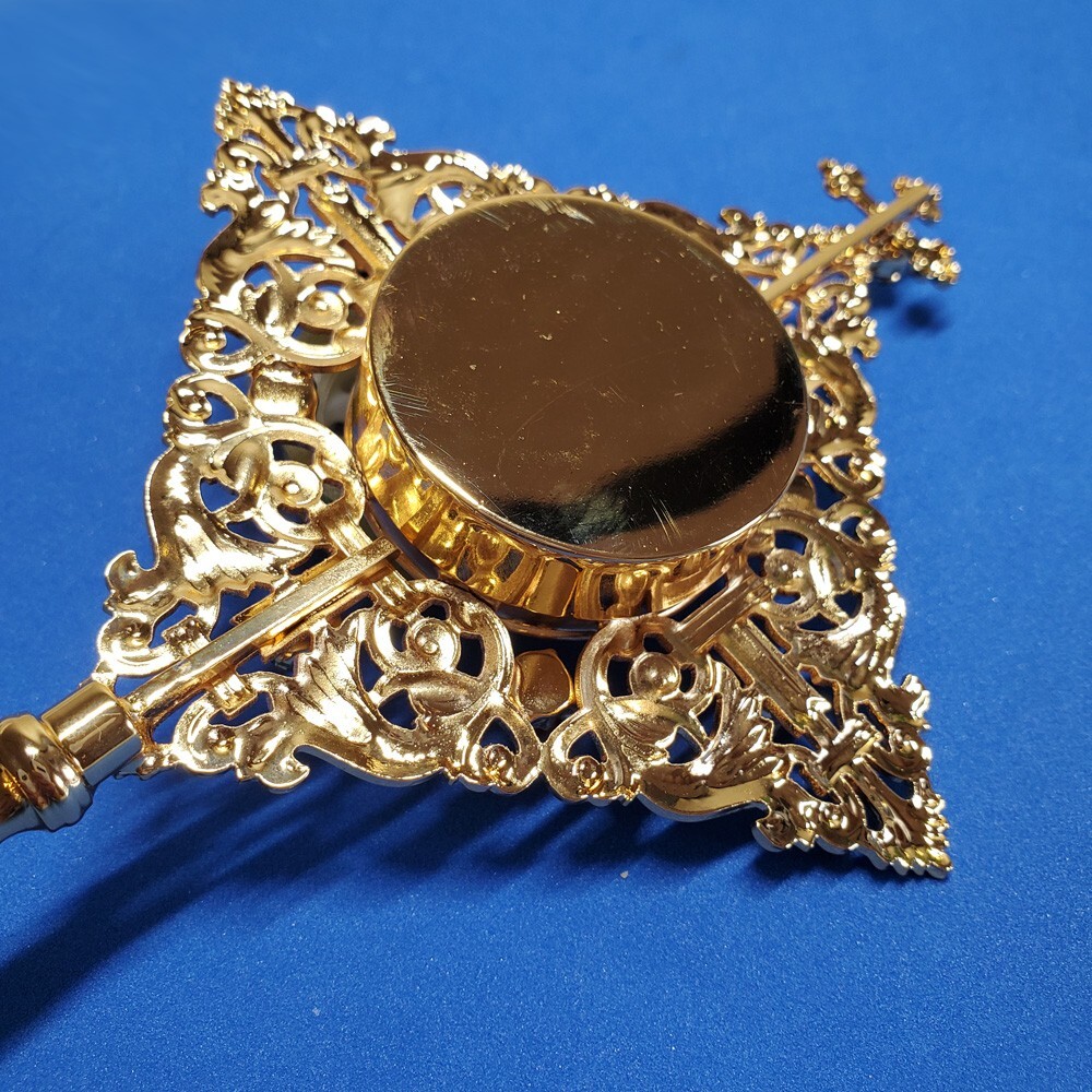 Brass Standing Reliquary Relic Holder Catholic Church Supply