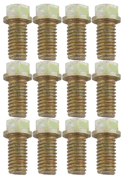 Header Bolts Hex Head 12 Count 3/8"-16 x 3/4" long IMCA NHRA Brand New
