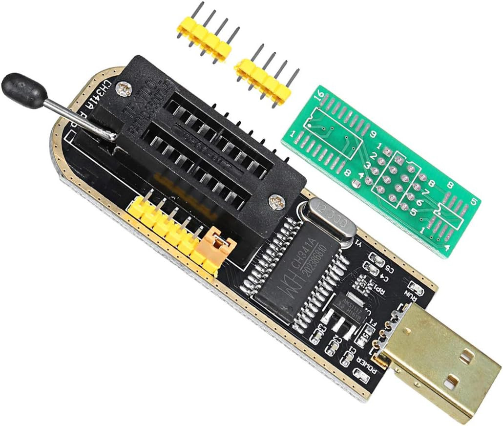 EEPROM BIOS USB Programmer CH341A + SOIC8 Clip + 1.8V Adapter + SOIC8 Ad