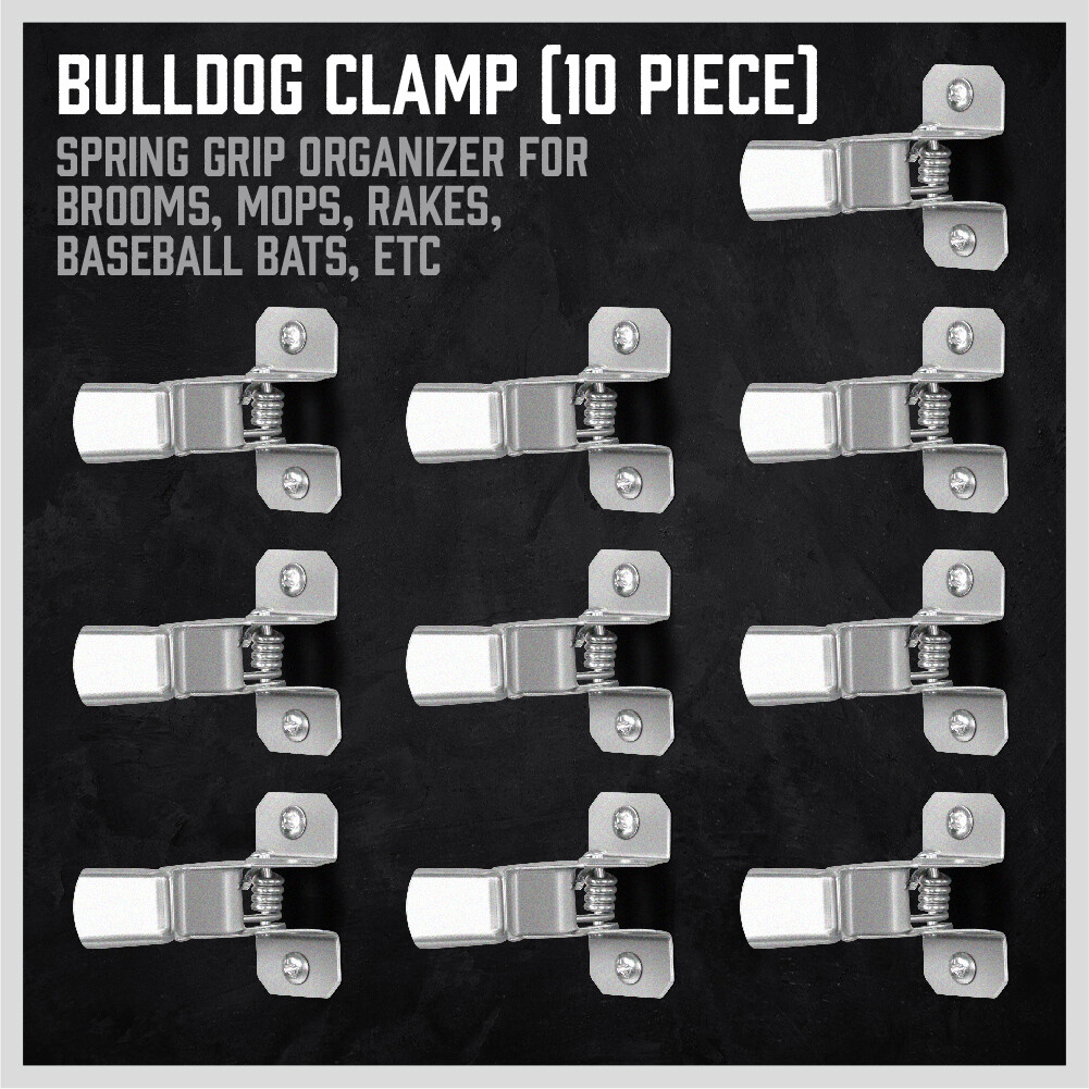 10 Pack Shovel Holder Wall Mount Garden Tool Organizer Broom Mop Spring Grip H-D