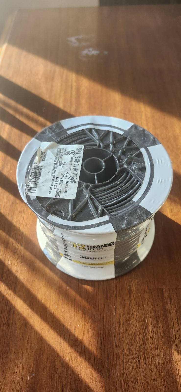 500 Feet 12 Stranded Copper THHN Wire (Black)