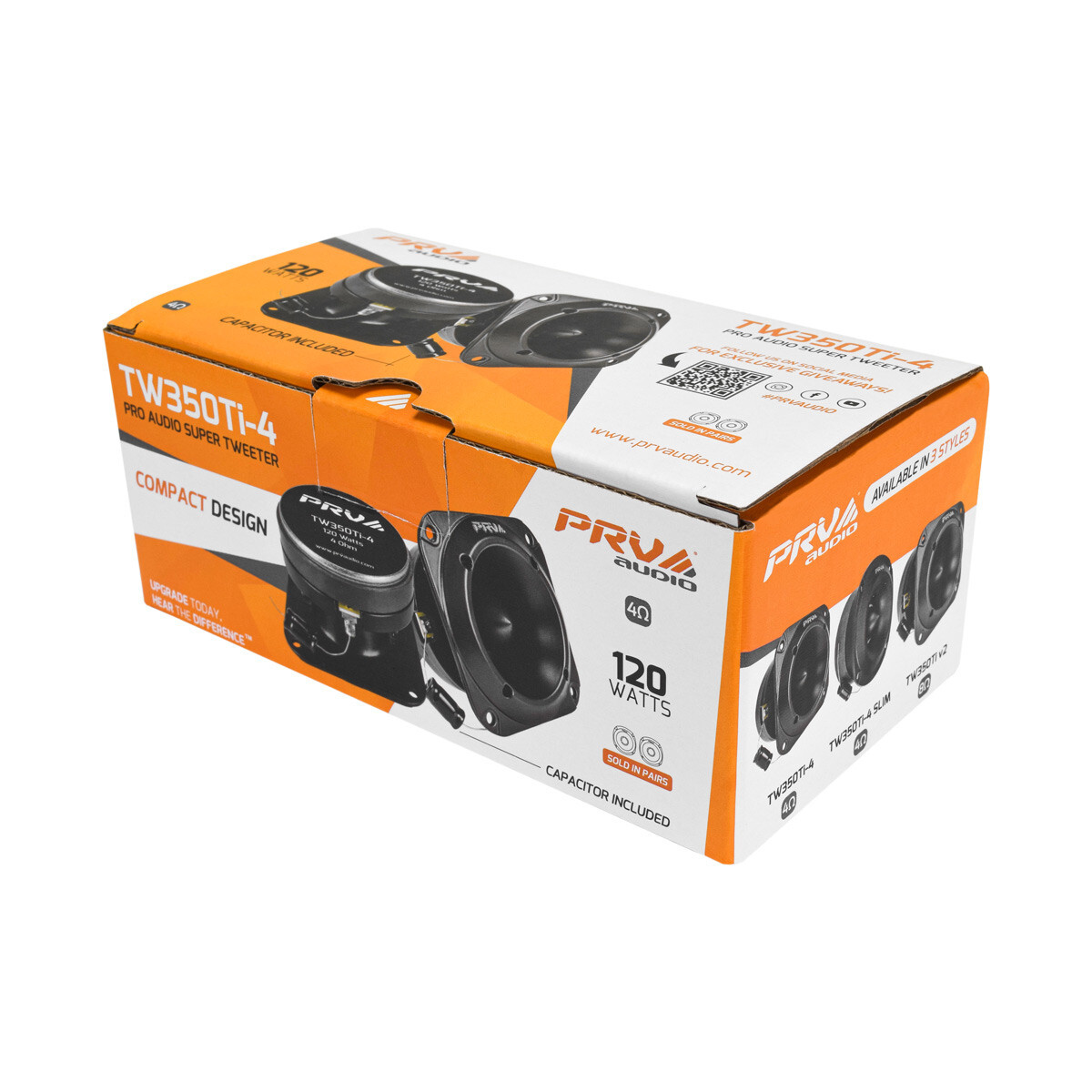 4x PRV 480 Watts Car Audio 3" Super Tweeter TW350Ti-4 Bullet 4 Ohms Titanium