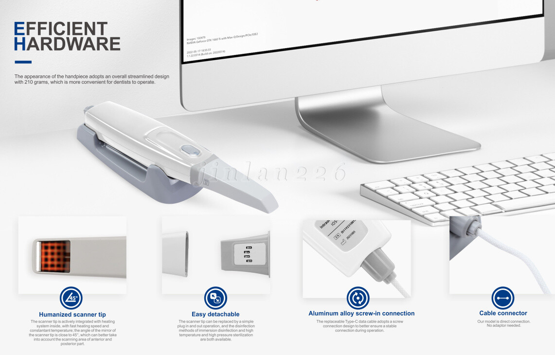 Dental Intra-oral Scanner 3D Real-time Display Software GreatLife w/Scanning SW