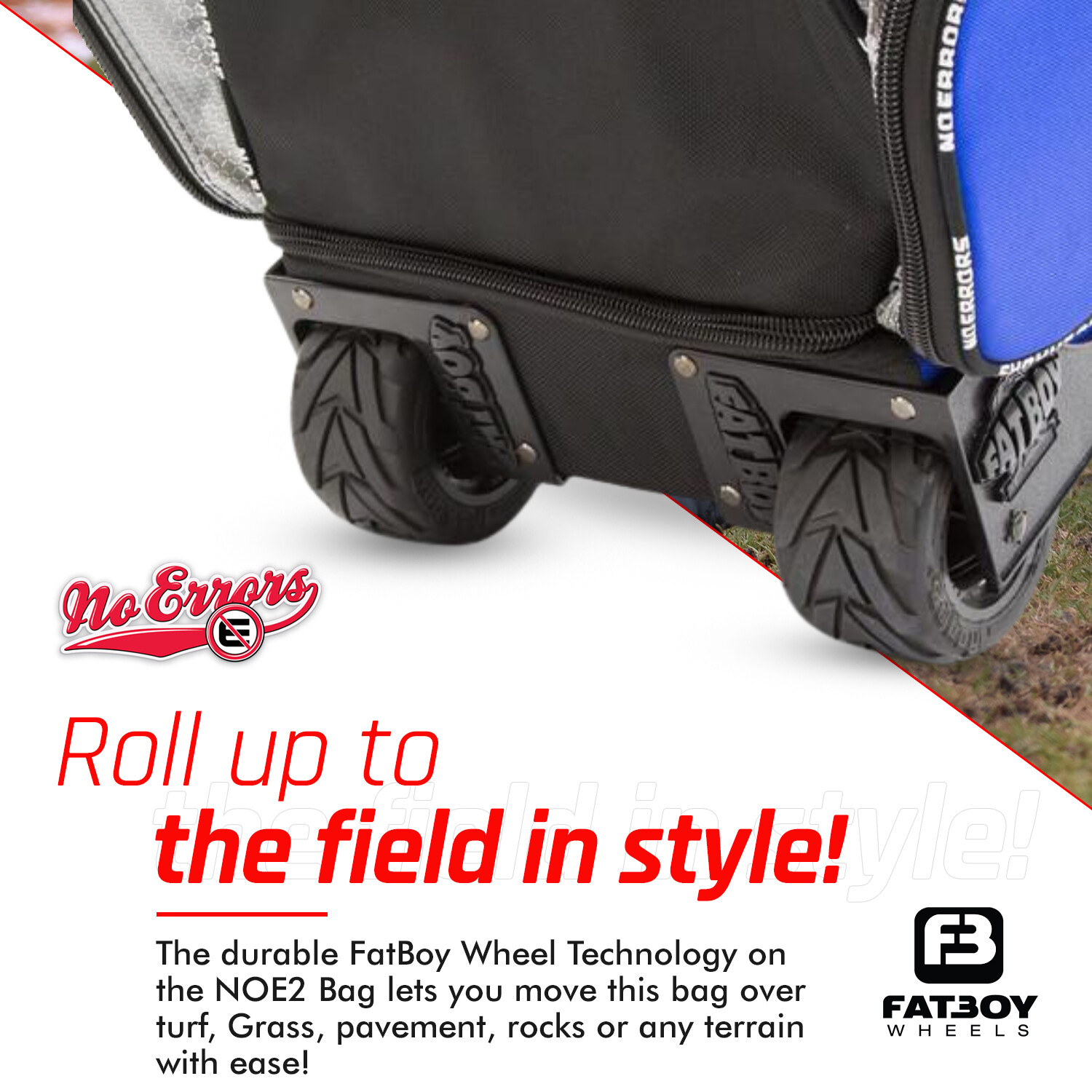 No Errors NOE2 Catchers Gear Bag with Wheels - Large Bag for Equipment & Helmet