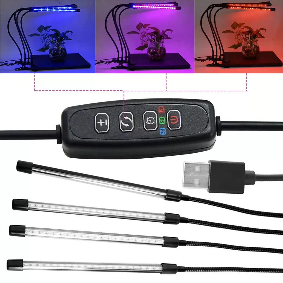 4 Heads LED Grow Light Plant Growing Lamp Light for Indoor Plants Full Spectrum