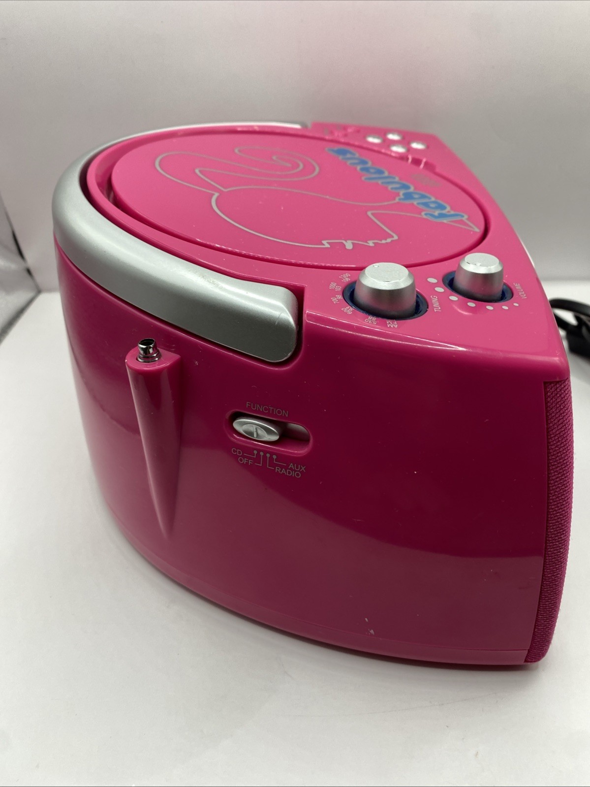 Barbie Glamtastic Boombox CD Player Radio Pink Model BB11045 2011 Works AUX