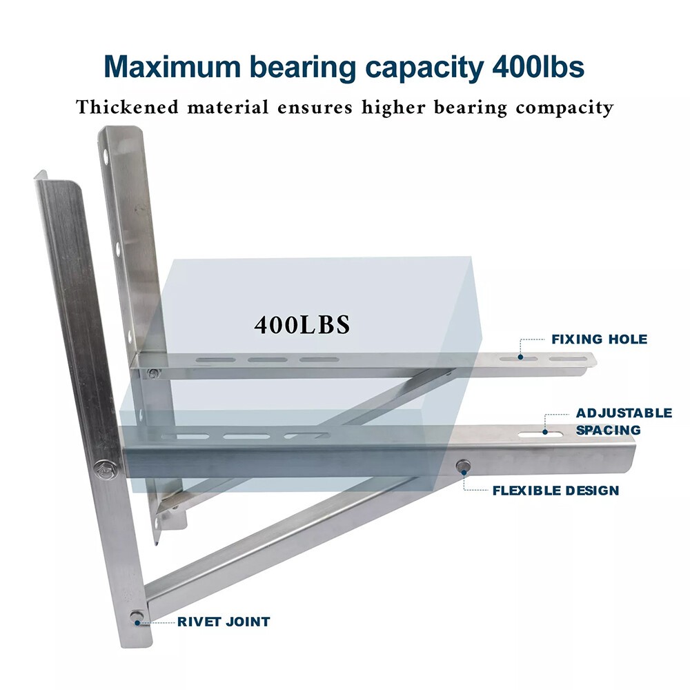 600LBS Steel Mini Split Wall Mount Bracket For Air Conditioner Condensing Units