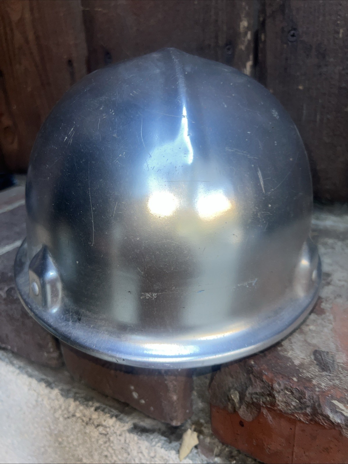 Vtg Safety Hard Hat Helmet Jackson Alumitop Aluminum USA Hardhat Sc 50